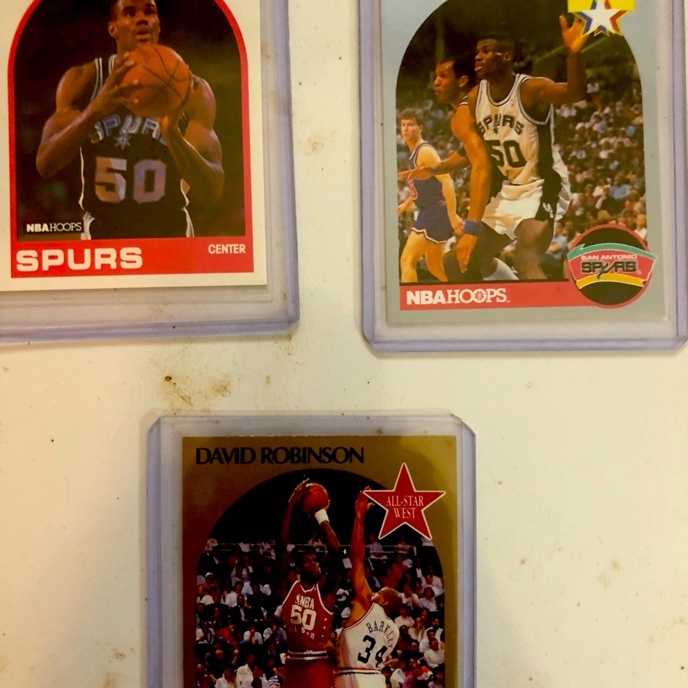 DAVID ROBINSON NBA HOOPS ROOKIE AND ALLSTAR ROOKIE IN MINT CONDITION.